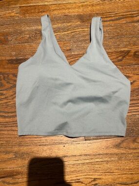 all in motion Light Gray V-Neck Tank Crop Top